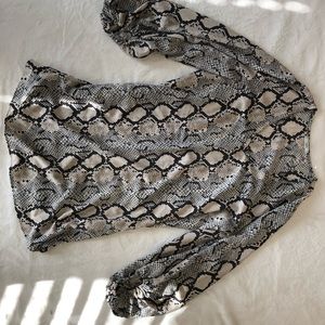 Snake Print Boutique Dress